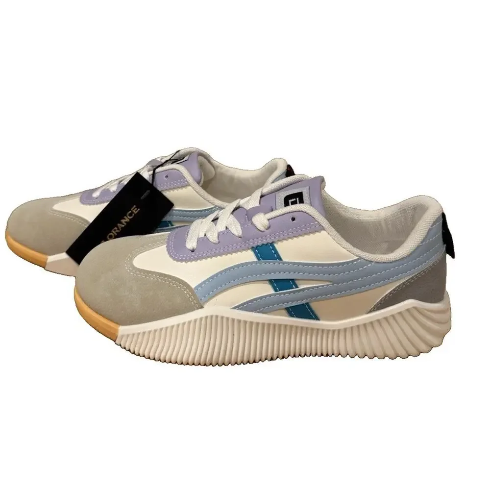 De Florance Women’s 7.5 Sneakers Blue Lavender Gray Retro Shoes New No Box
